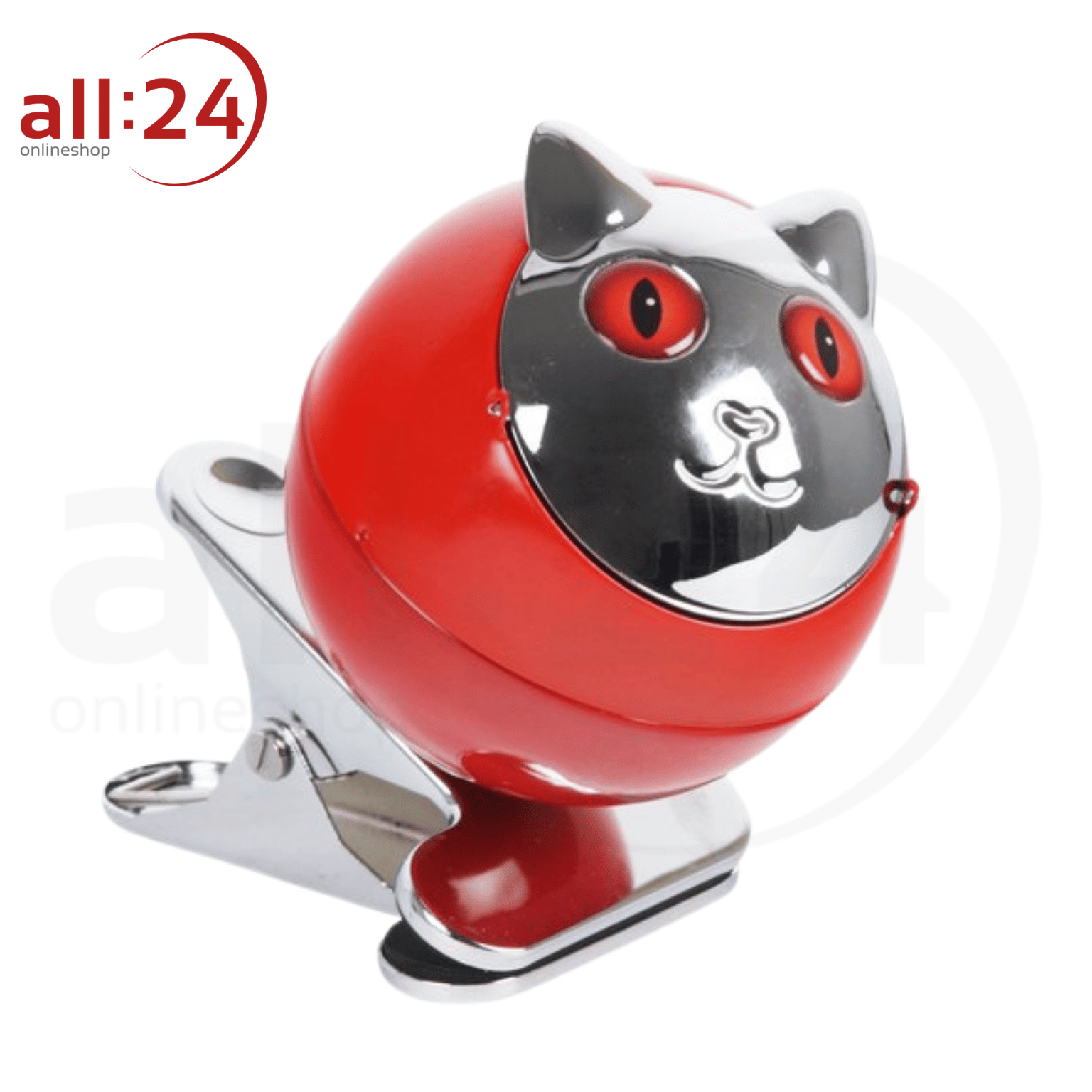 Artikelbild 1 des Artikels “Aschenbecher mit Tischklipp Katze Rot Lustig 9 cm ⌀ “