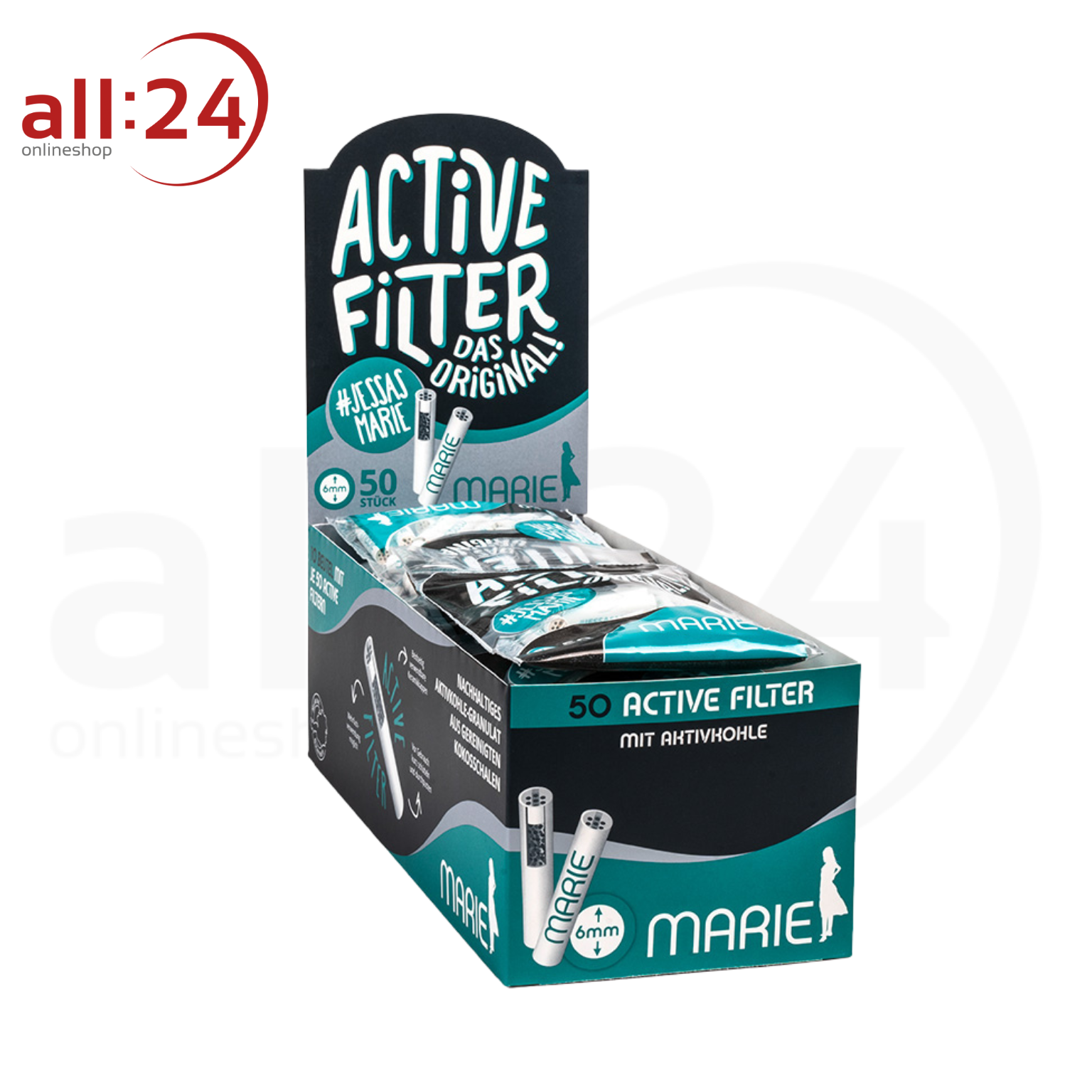 Artikelbild 1 des Artikels “MARIE Active Filter 6mm 50er Beutel, 10er Vorrats-Box “