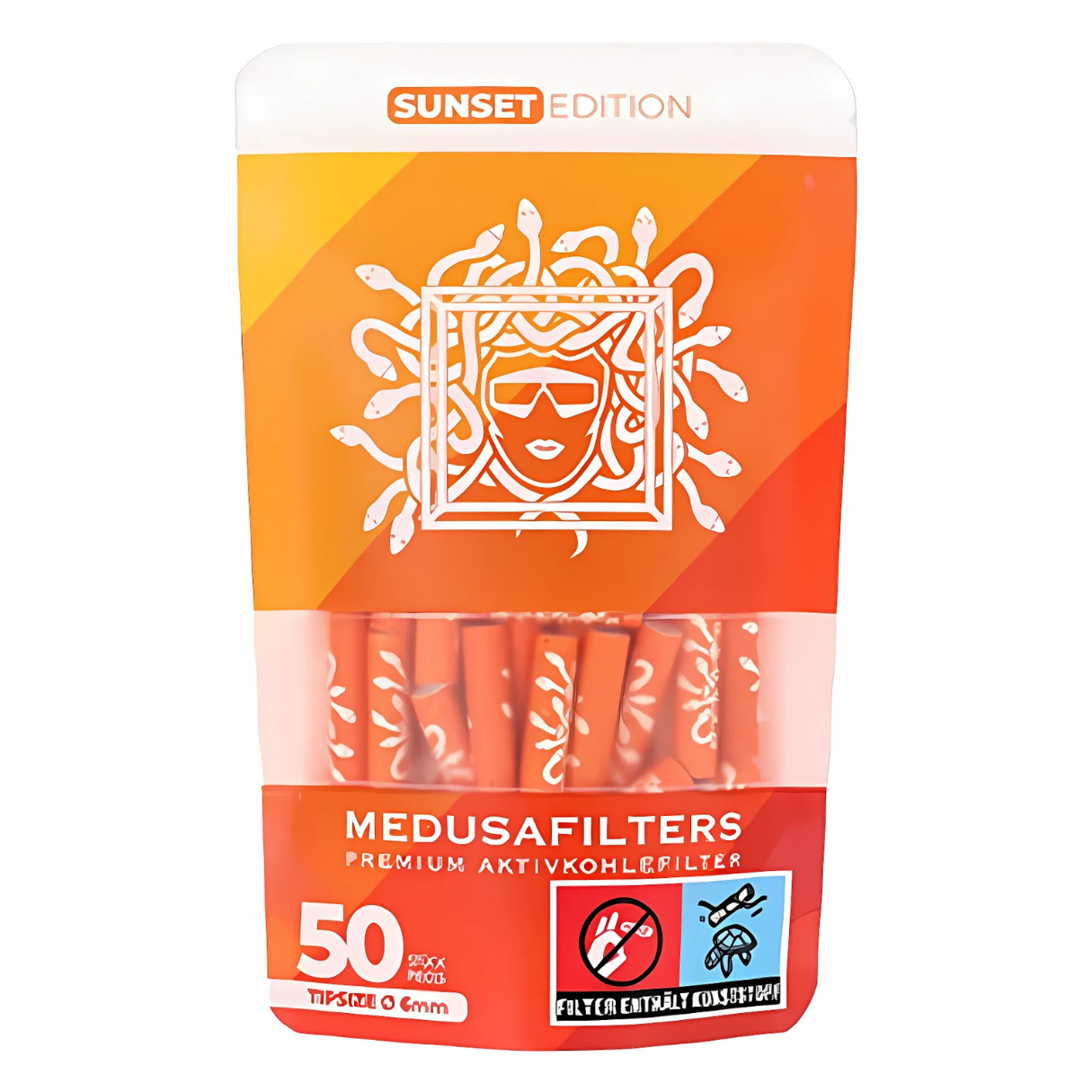 Artikelbild 1 des Artikels “Medusa Aktivkohlefilter Sunset Edition 50 Stück “