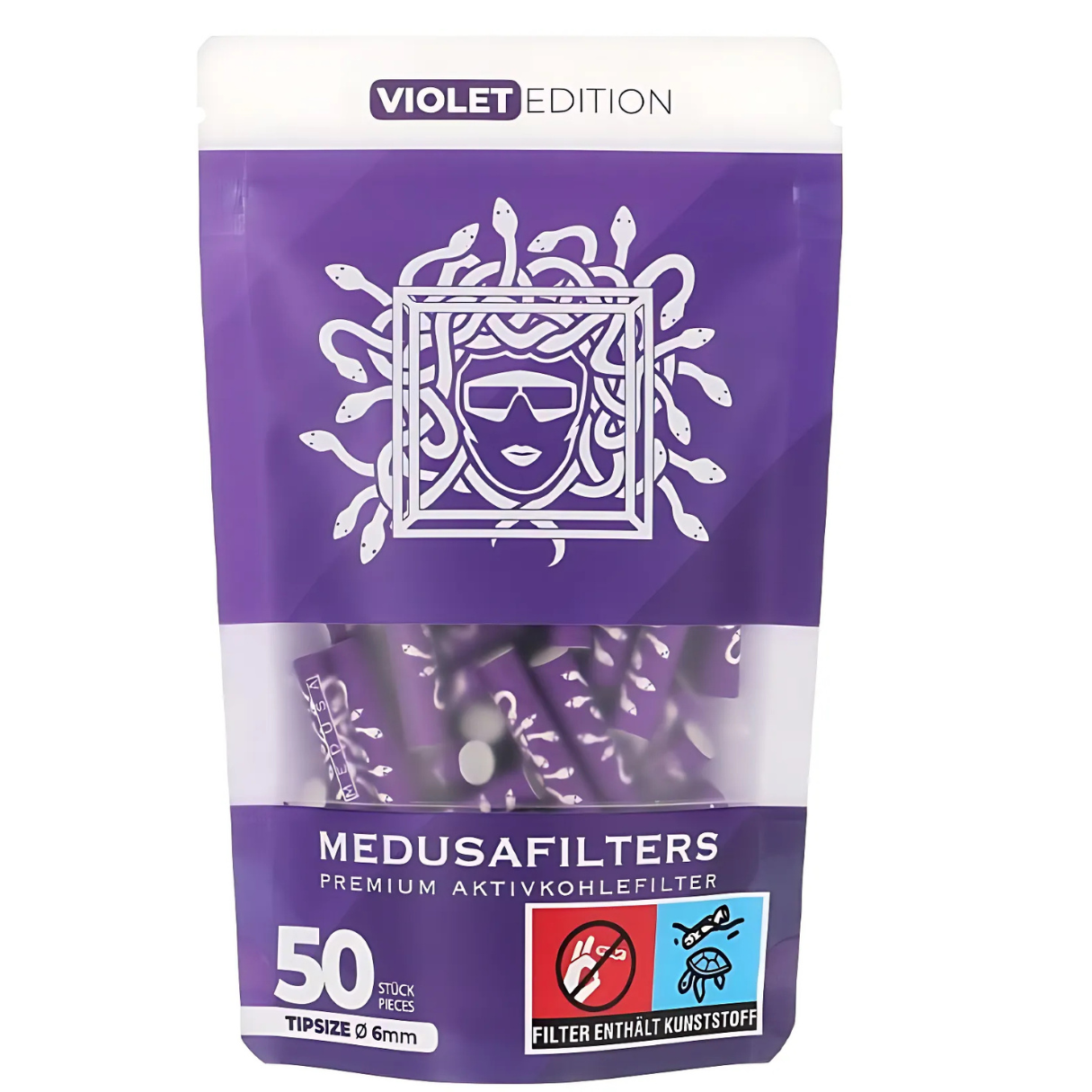 Artikelbild 1 des Artikels “Medusa Aktivkohlefilter Violet Edition 50 Stück “