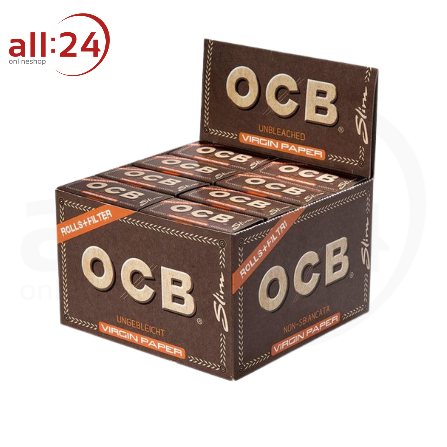 Artikelbild 1 des Artikels “OCB Unbleached Virgin Paper Rolls + Tips - 16er Pack “