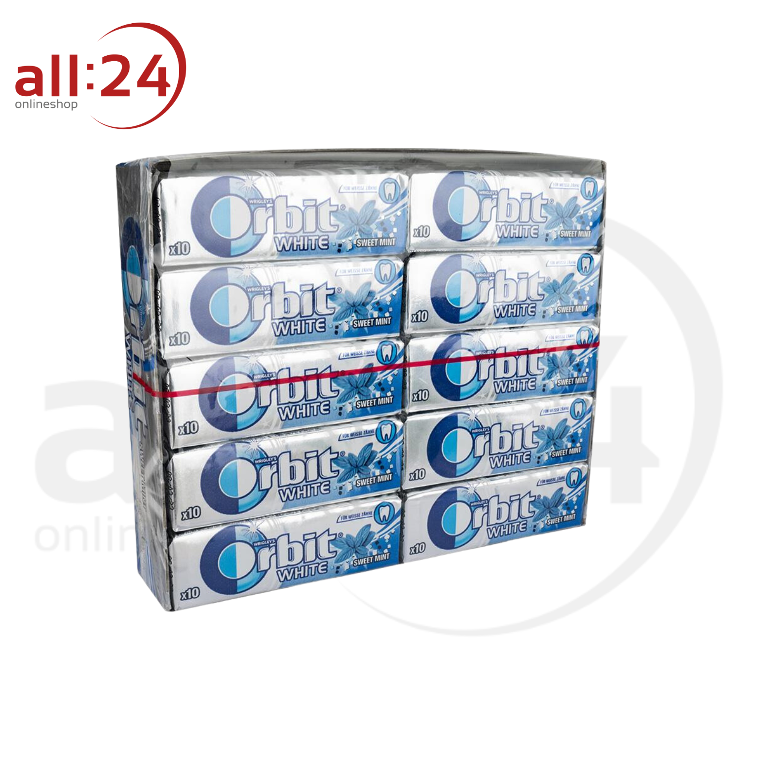 Artikelbild 1 des Artikels “Orbit Dragees Premium Weiß Kaugummi Vorteilspack XXL - Karton mit 30 Stk á 12 Kaugummis “