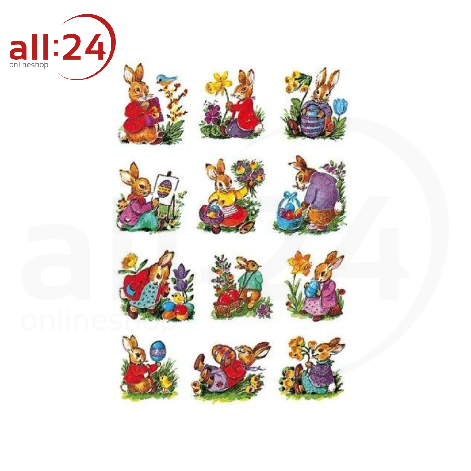 Artikelbild 1 des Artikels “Herma Ostersticker 3 Blätter Hasen “