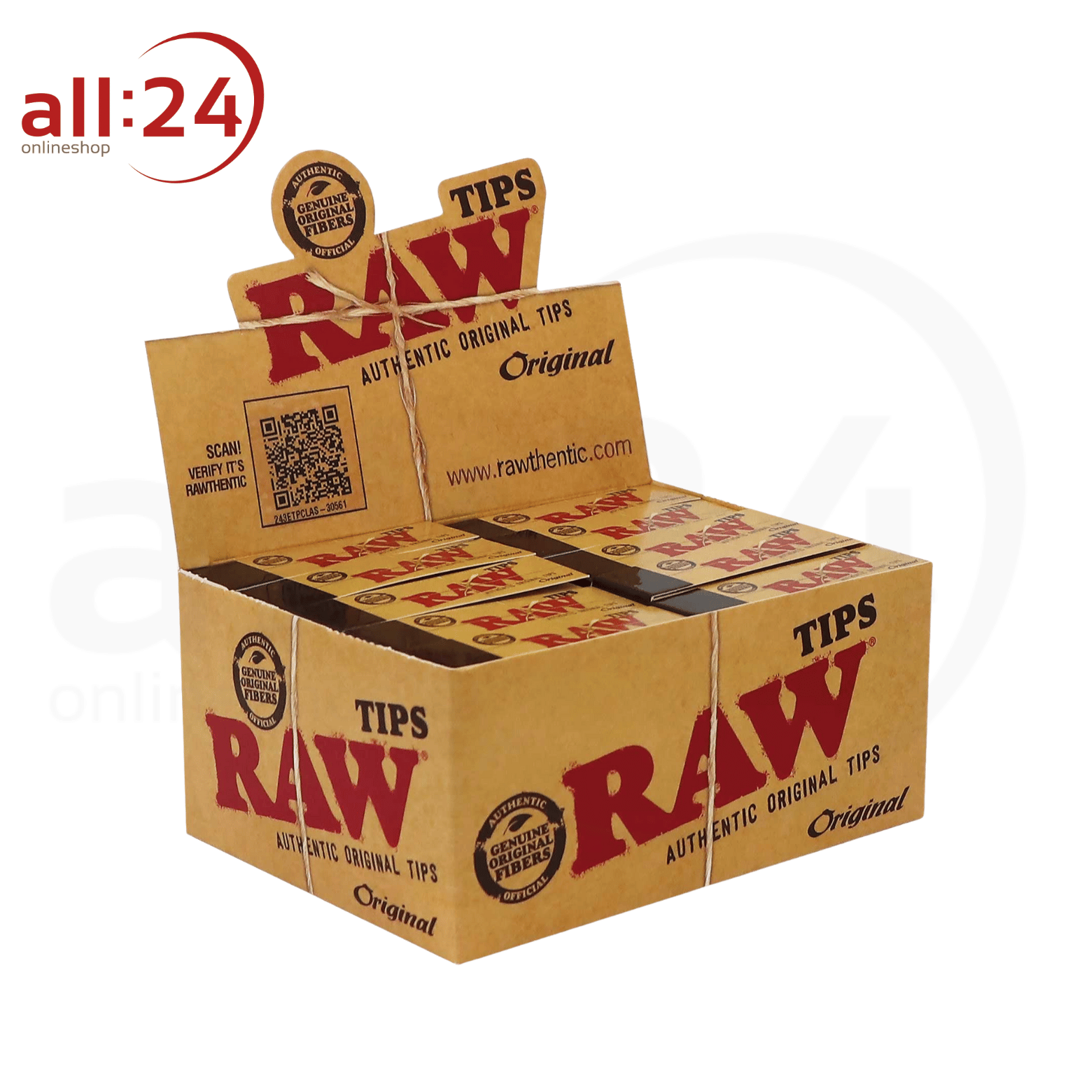Artikelbild 1 des Artikels “BOX RAW Filtertips Ungebleicht, 50 Stück “
