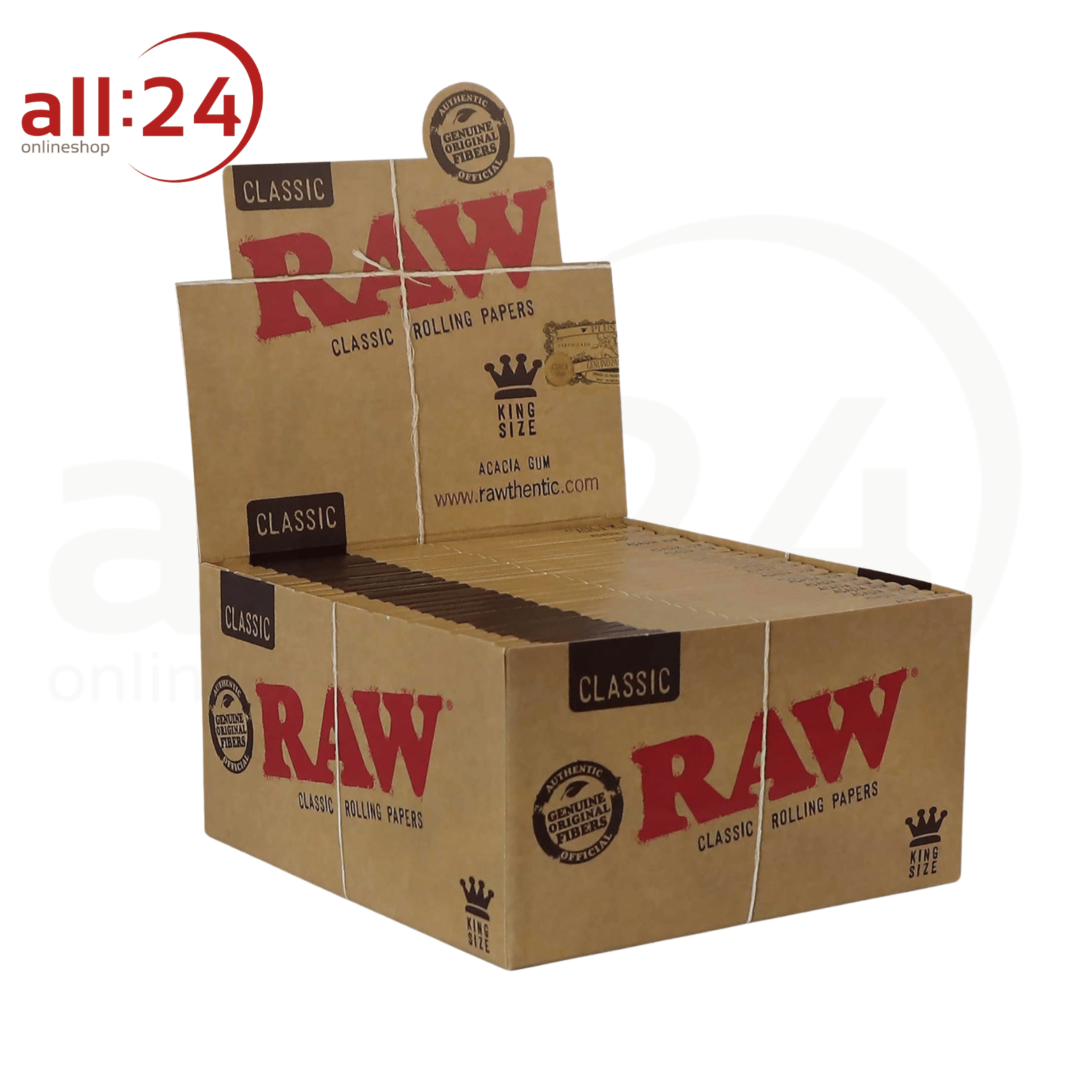Artikelbild 1 des Artikels “BOX RAW Classic King Size Rolling Paper 50 Stück á 33 Blatt “