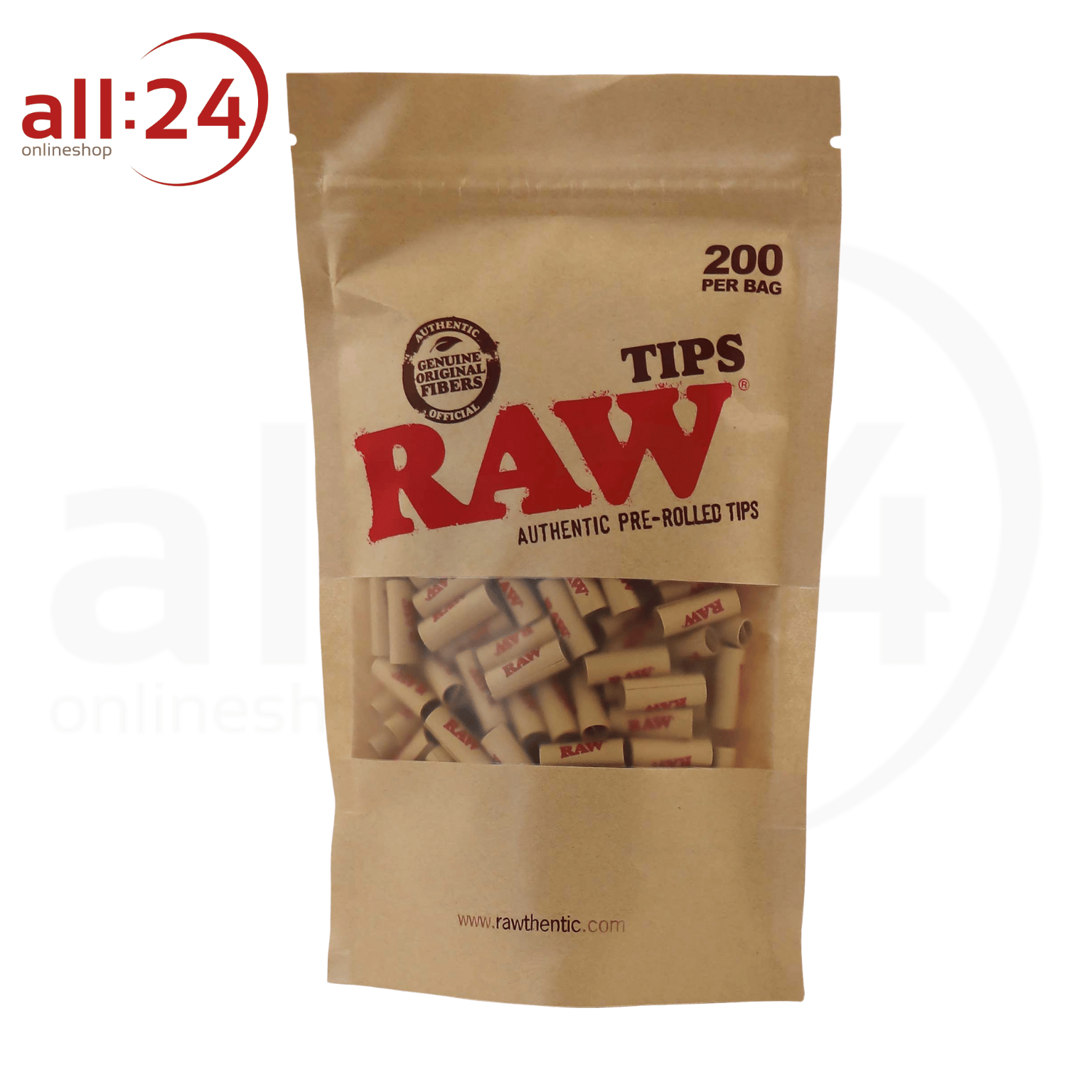 Artikelbild 1 des Artikels “BOX RAW Prerolled Tips, Vorgerollte Filtertips, 200 Stück “