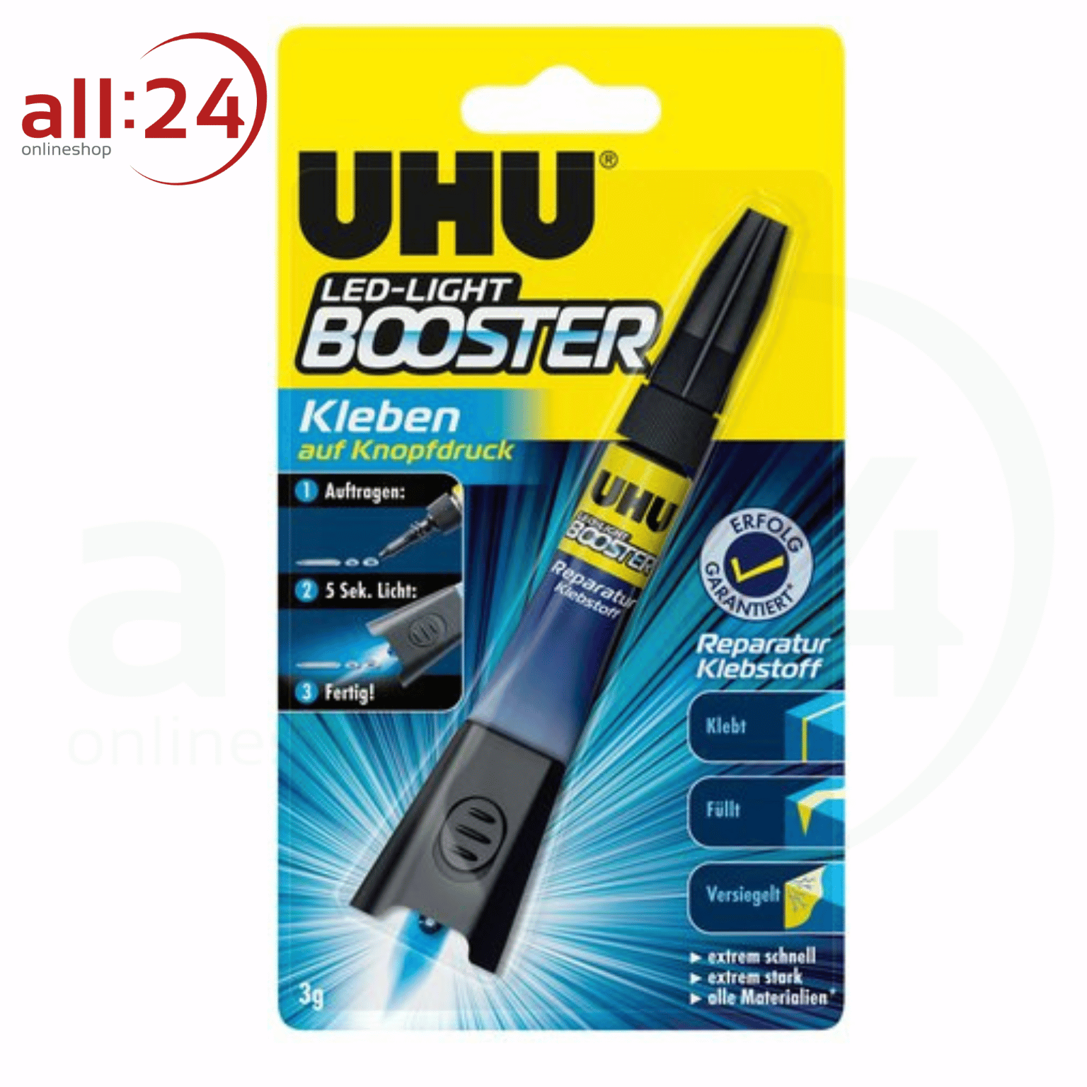 Artikelbild 1 des Artikels “UHU Reparatur Klebstoff LED-Light Booster 3g “
