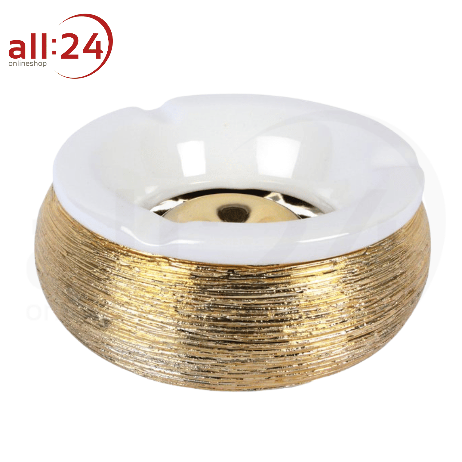 Artikelbild 1 des Artikels “Aschenbecher Windascher mit Struktur Gold 15 cm ⌀ “