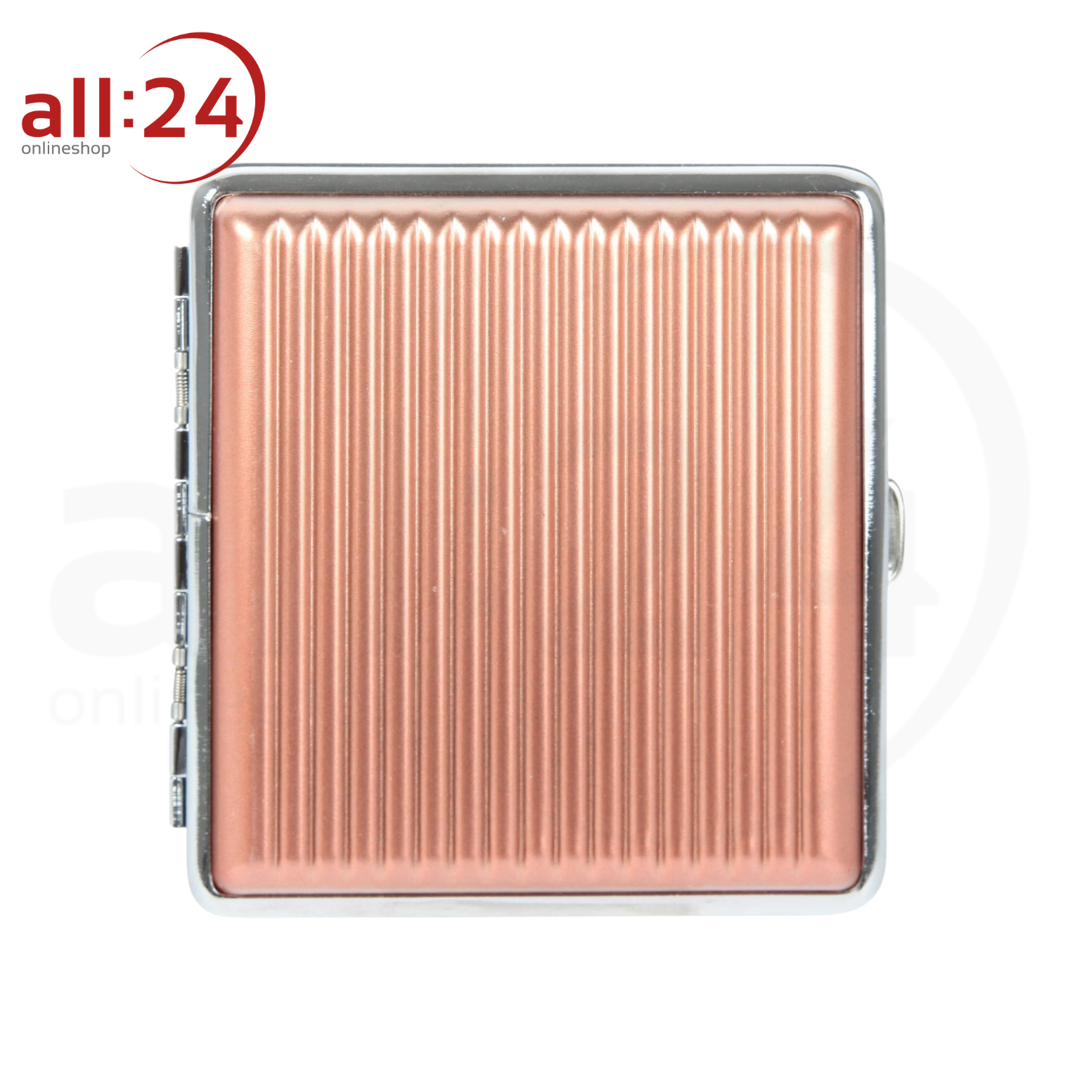 Artikelbild 1 des Artikels “Zigaretten Etui Metall geriffelt Rosé - Für 20 Zigaretten “