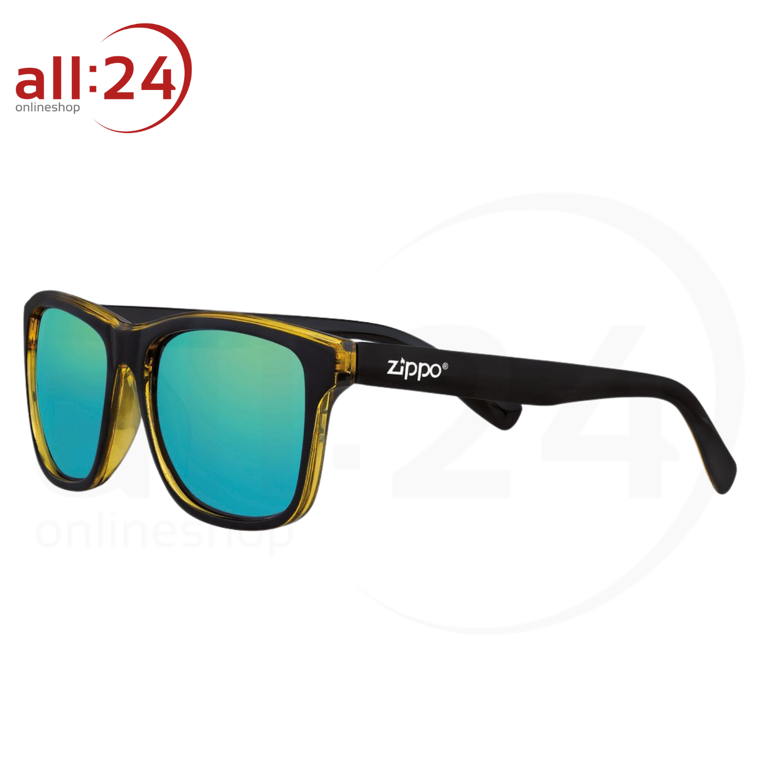 Artikelbild 1 des Artikels “Zippo Sonnenbrille Sunglasses Two-Tone Angular Schwarz Gelber Rahmen “