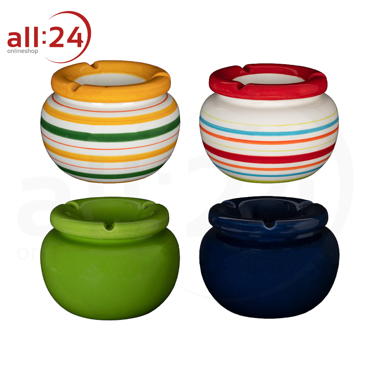 Artikelbild 1 des Artikels “Zorr Keramikaschenbecher Bunt 4er Set “