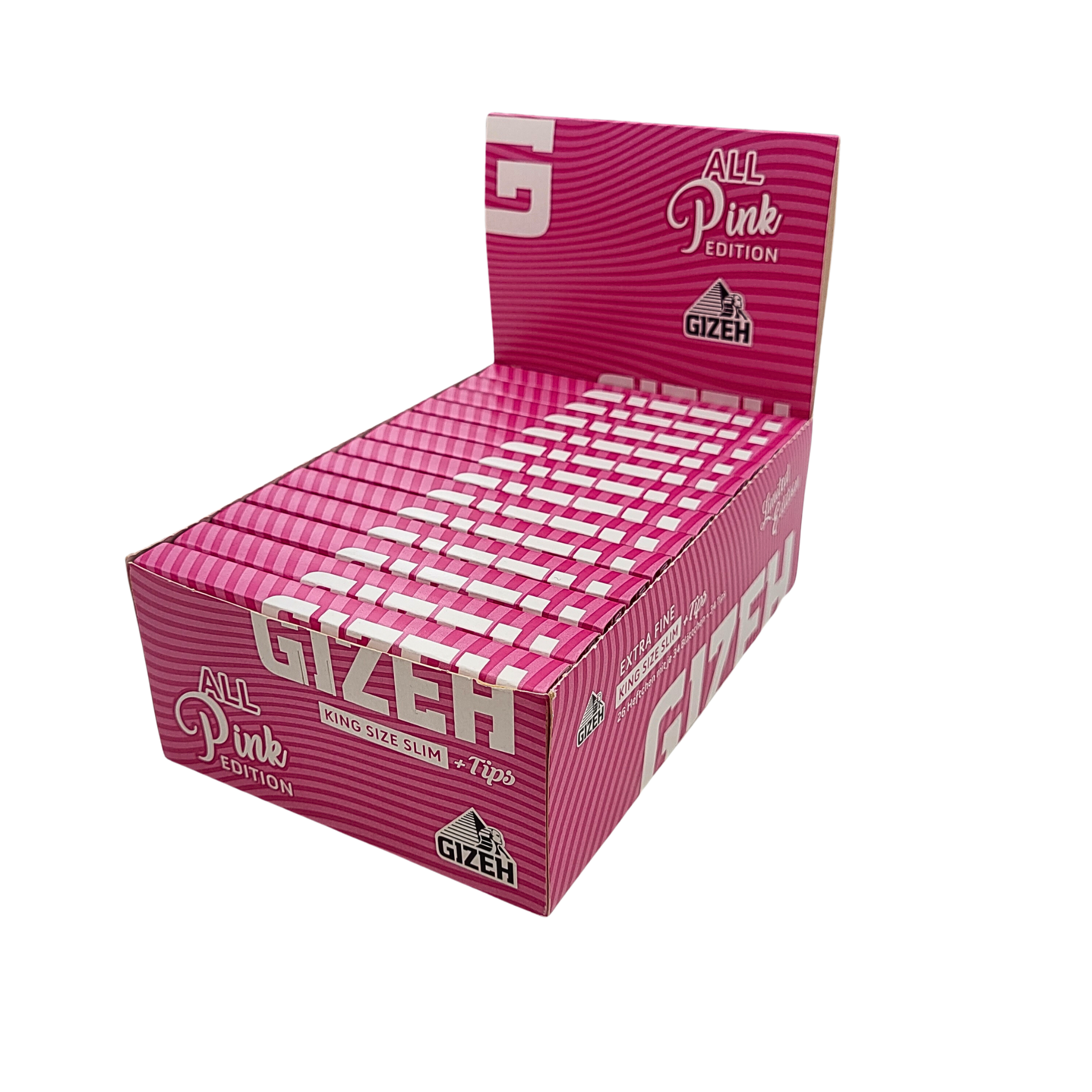 Artikelbild 1 des Artikels “BOX GIZEH All Pink Edition Zigarettenpapier KingSize Slim + TIPS “