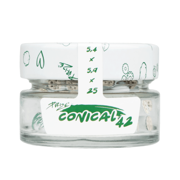 Artikelbild 1 des Artikels “Purize Aktivkohlefilter Conical Xtra Slim im Glas 42 Stk. “