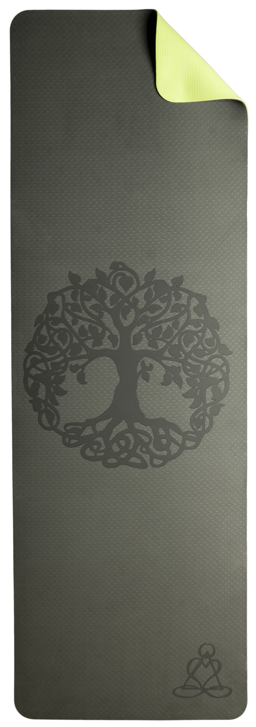 Artikelbild 1 des Artikels “Yogamatte TPE Dunkelgrün mit Baum des Lebens “
