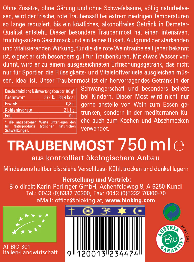 Artikelbild 2 des Artikels “BioKing Bio Traubenmost 