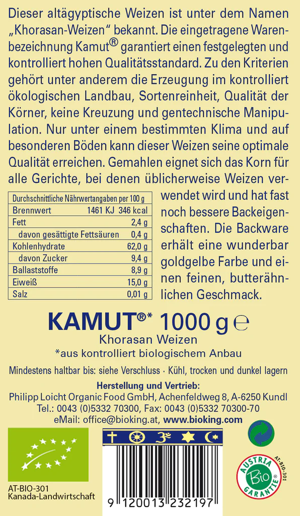Artikelbild 2 des Artikels “BioKing Bio KAMUT® Pharaonenkorn, 1000g “