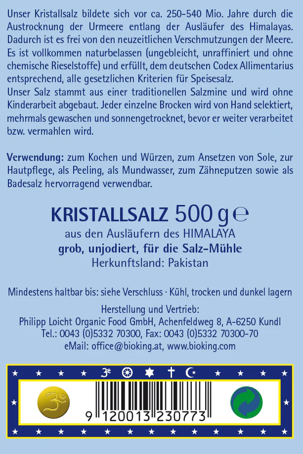 Artikelbild 2 des Artikels “BioKing Kristallsalz aus den Ausläufern des Himalaya Grob Gemahlen Für die Mühle “
