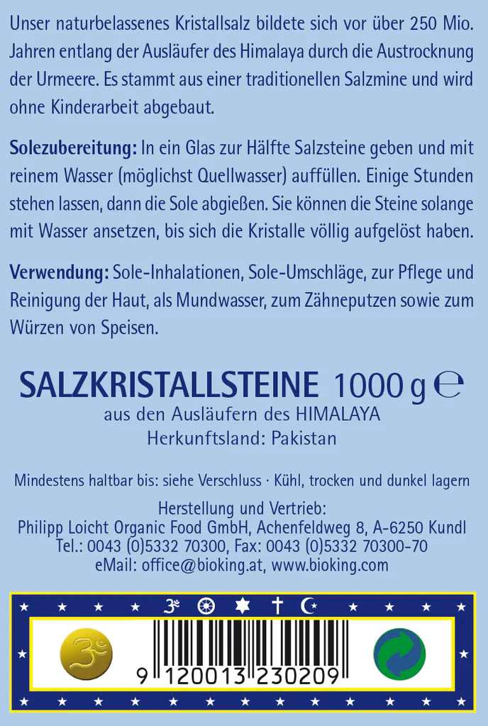 Artikelbild 2 des Artikels “BioKing Kristallsalz aus den Ausläufern des Himalaya Steine, 1000g “