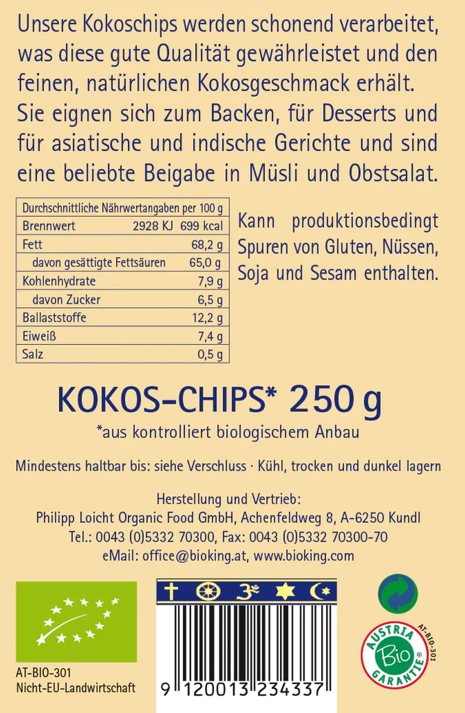 Artikelbild 2 des Artikels “BioKing Bio Kokos-Chips, 250g “