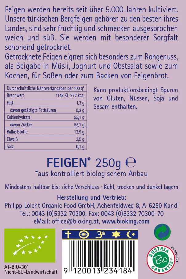 Artikelbild 2 des Artikels “BioKing Bio Feigen Getrocknet, 250g-500g “