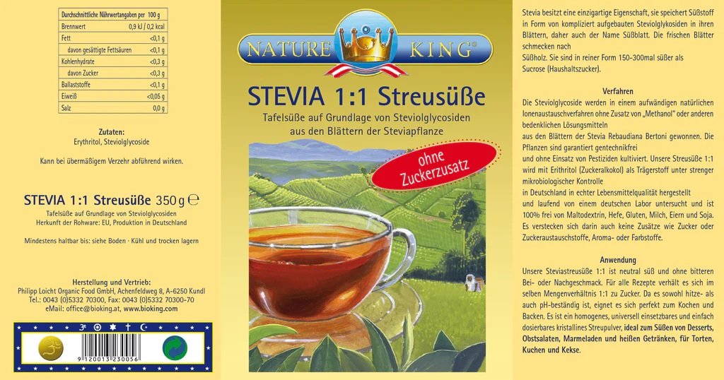 Artikelbild 2 des Artikels “BioKing Stevia Streusüße 1:1, 350g-750g “