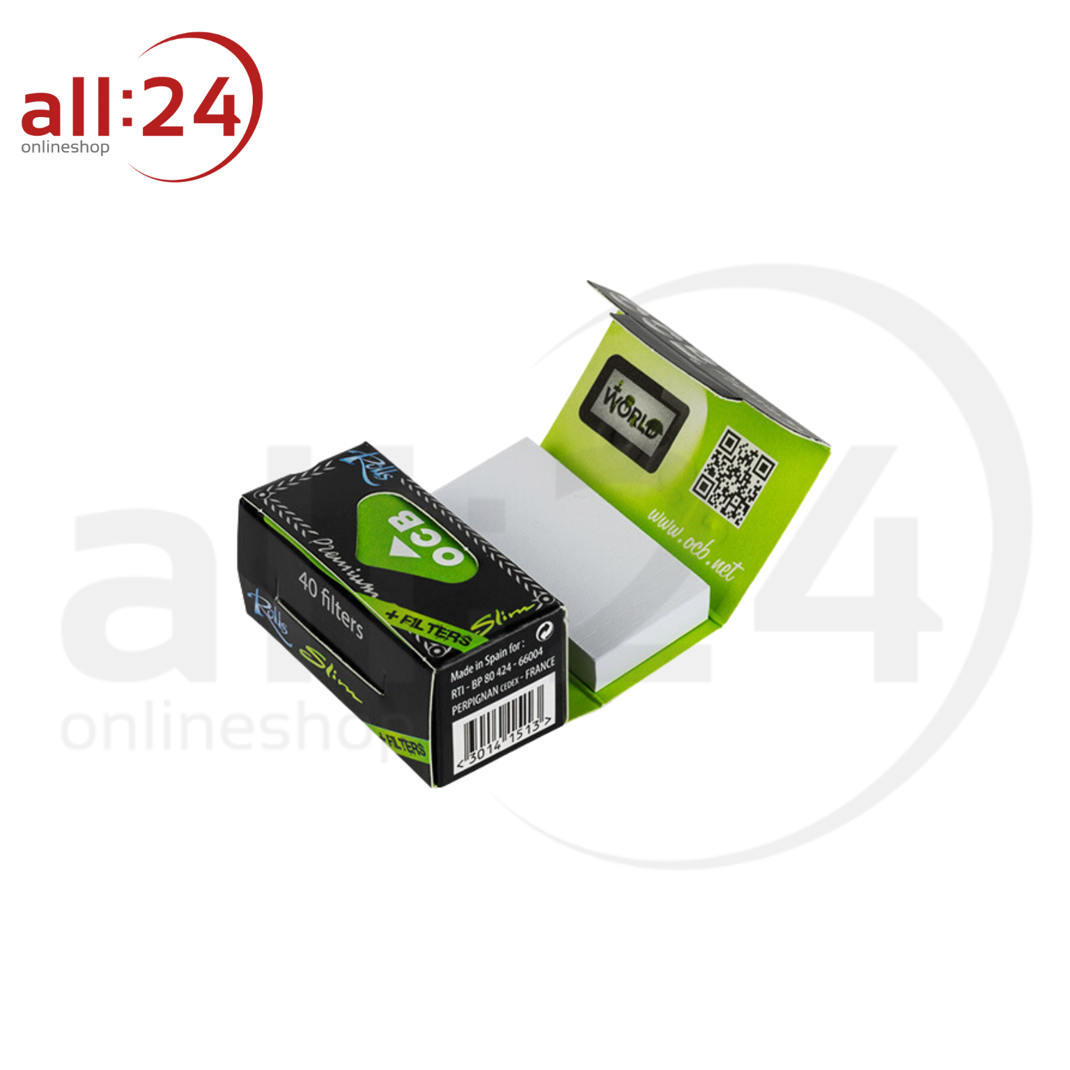 Artikelbild 2 des Artikels “OCB Premium Rolls Zigarettenpapier + Filter Tips - 24er Pack in praktischer Box “