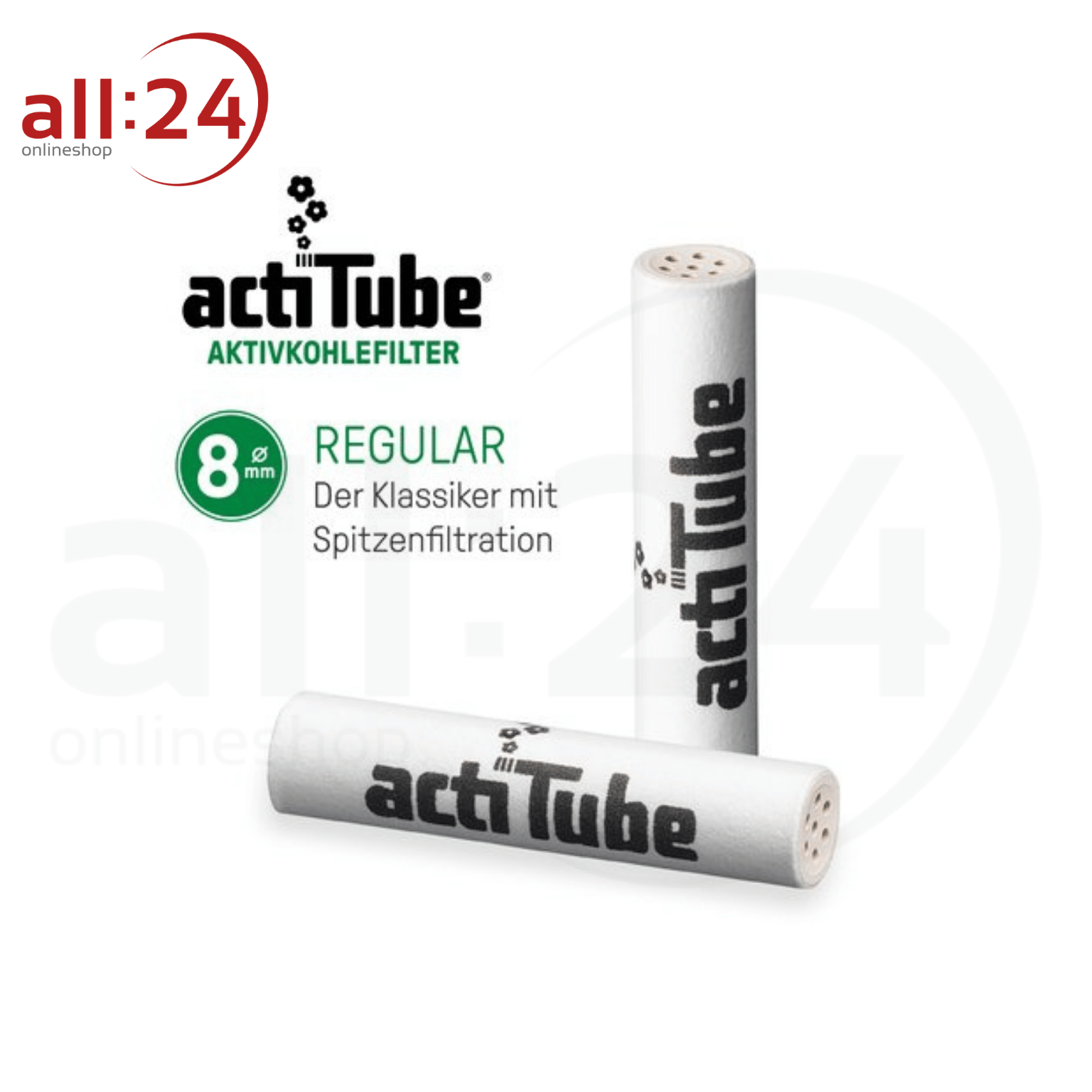 Artikelbild 2 des Artikels “ActiTube Aktivkohlefilter 8mm  - 100er Box “