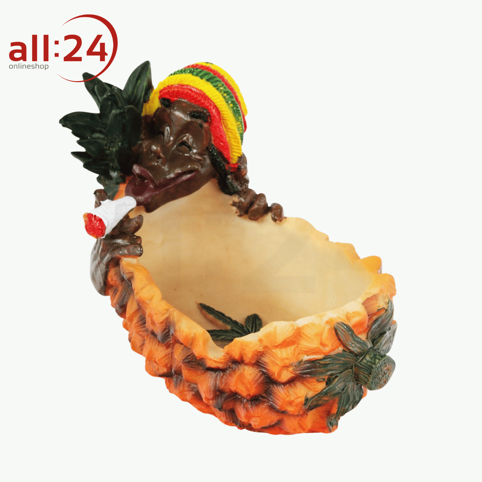Artikelbild 2 des Artikels “Aschenbecher Rasta liegend Ananas 19 cm “