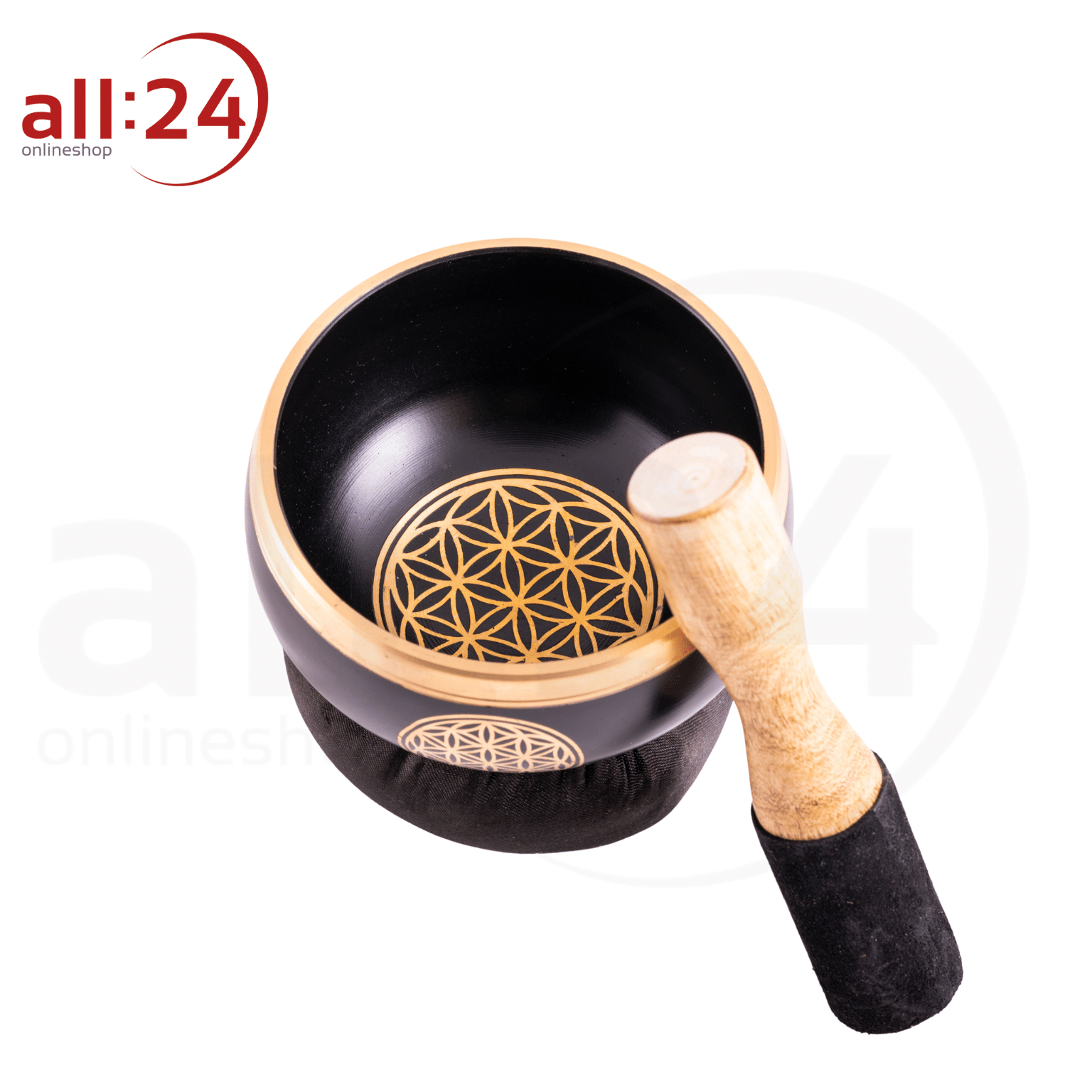 Artikelbild 2 des Artikels “Berk Klangschalenset Blume des Lebens, schwarz gold ø 11,5 cm “