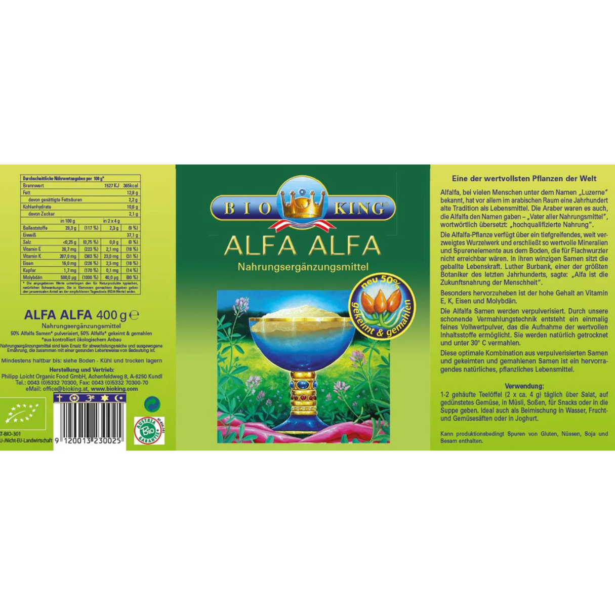 Artikelbild 2 des Artikels “BioKing Bio Alfa Alfa gekeimt “