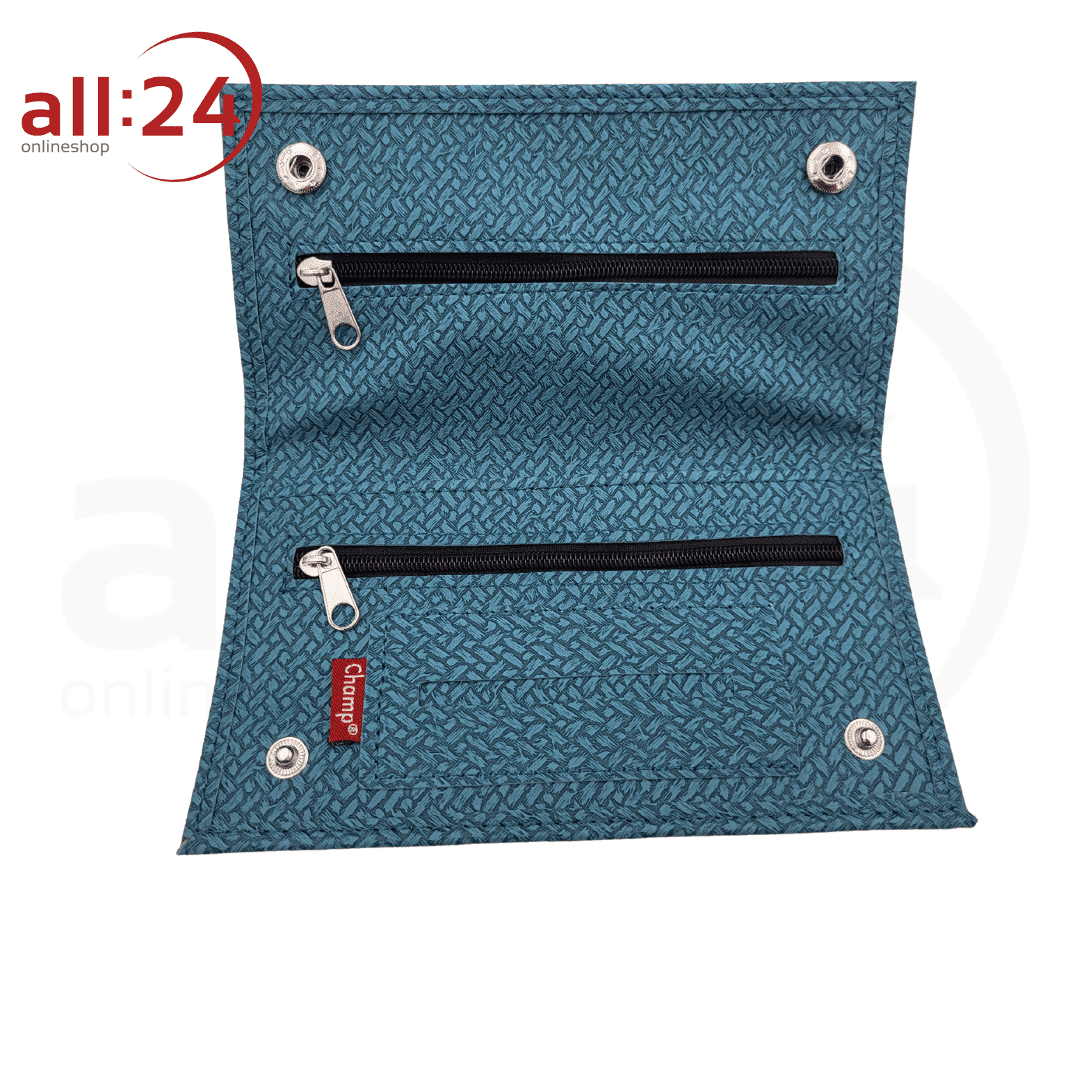 Artikelbild 2 des Artikels “Champ Tabaktasche PVC Petrol mit Druckknöpfen “
