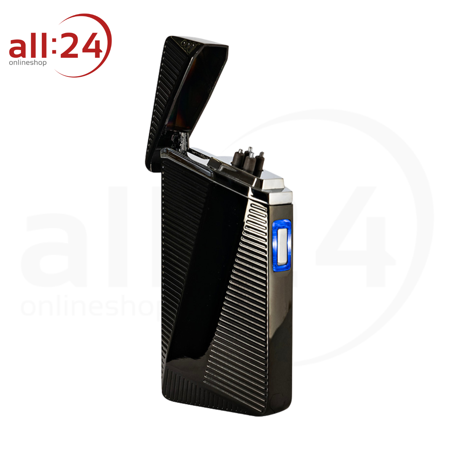 Artikelbild 2 des Artikels “Formula Crocodile Lumina Double Arc Feuerzeug, Schwarz 22mAh “