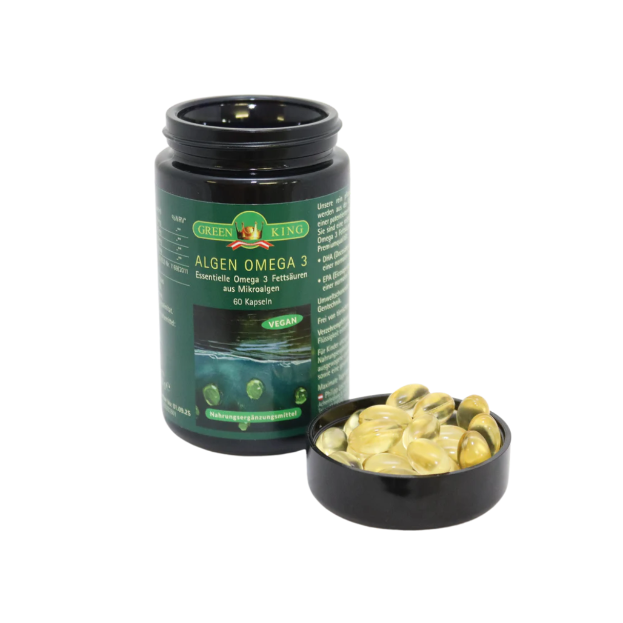 Artikelbild 2 des Artikels “GreenKing Algen Omega 3 60 Kapseln Vegan “