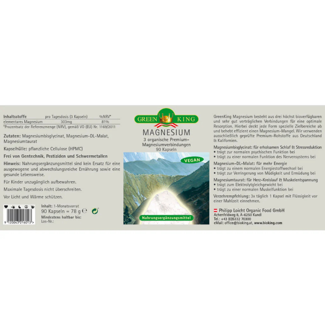 Artikelbild 2 des Artikels “GreenKing Magnesium 90 Kapseln “