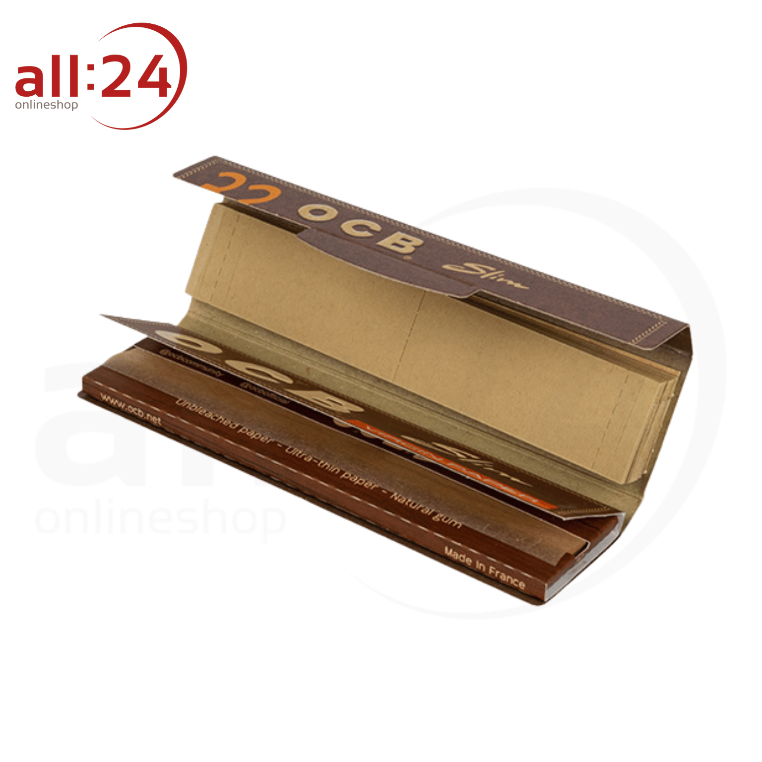 Artikelbild 2 des Artikels “OCB Unbleached Virgin Long Papers + Filter Tips 32er Karton “