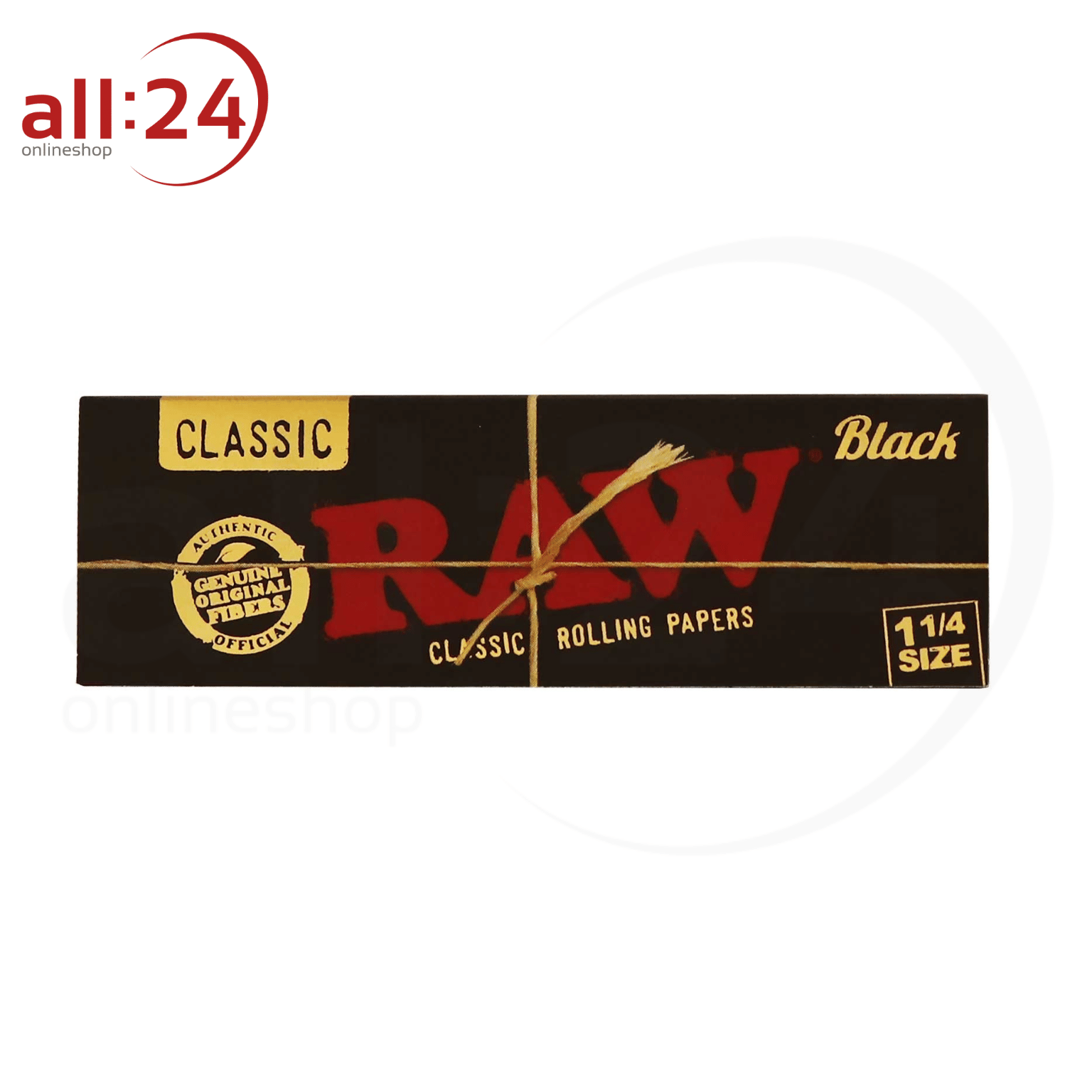 Artikelbild 2 des Artikels “BOX RAW Black Rolling Paper 1/4, 24 Stück “