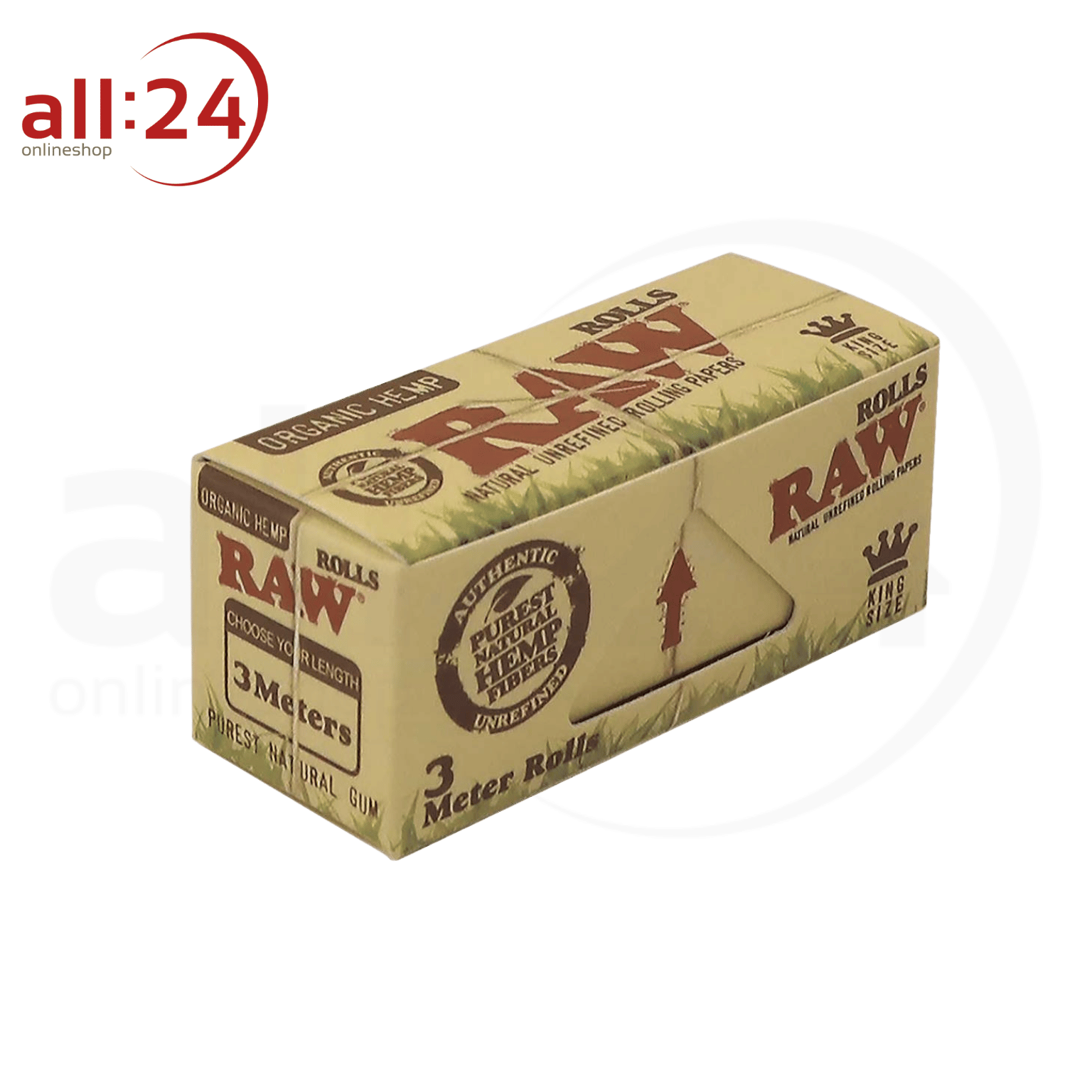 Artikelbild 2 des Artikels “BOX RAW Organic Hemp King Size Rolls, 12 Stück á 3 Meter “