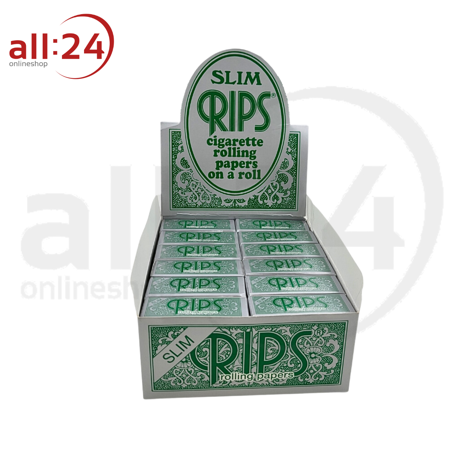Artikelbild 2 des Artikels “BOX RIPS Rolls Zigarettenpapier Grün Slim, 24 Stück “