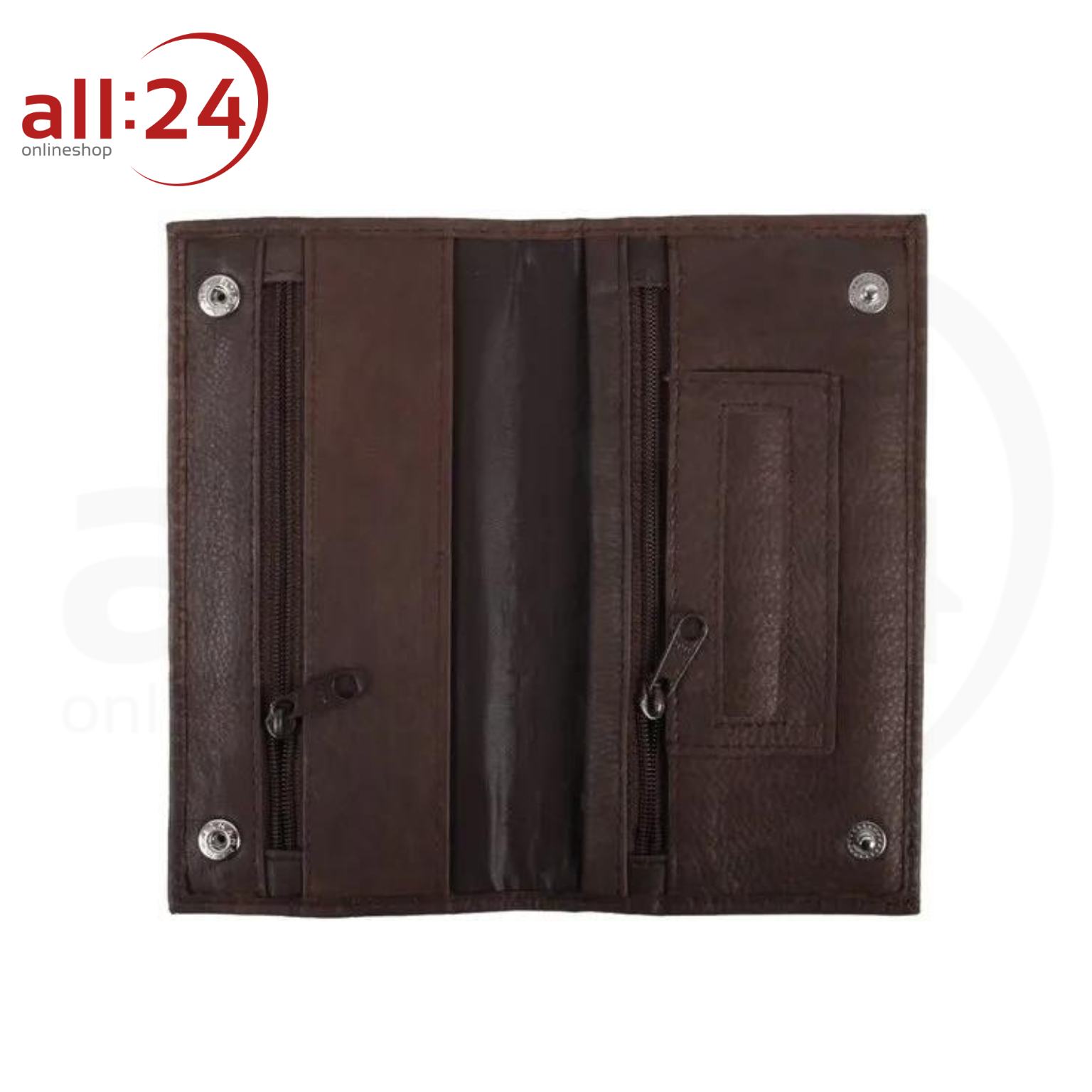 Artikelbild 2 des Artikels “Tabaktasche Leder Dunkelbraun mit Druckknöpfen “
