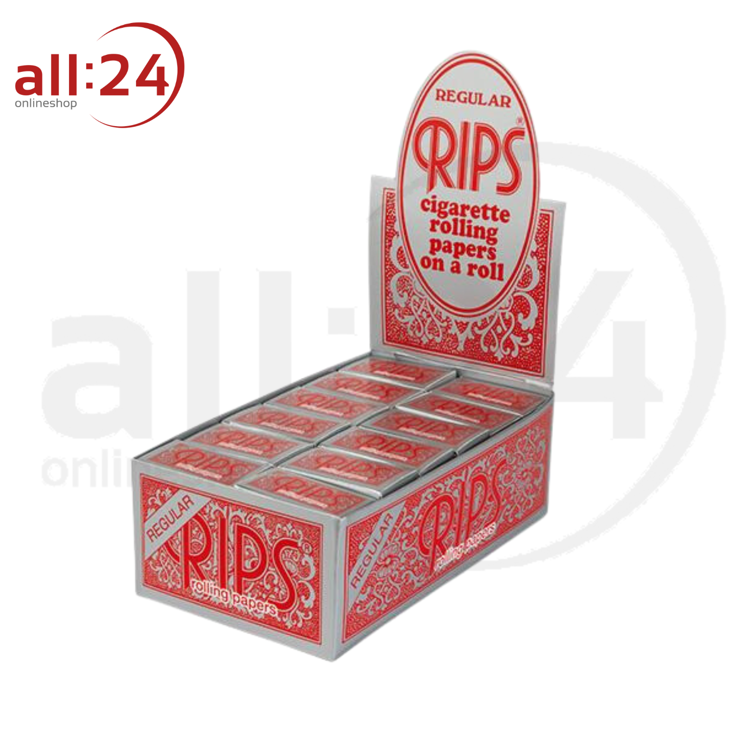Artikelbild 2 des Artikels “BOX RIPS Rolls Zigarettenpapier Rot, 24 Stück “