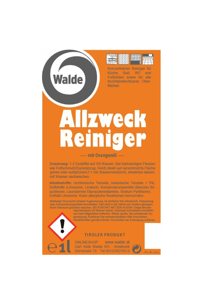 Artikelbild 2 des Artikels “Walde Allzweckreiniger in praktischer Sprühflasche, 750ml “