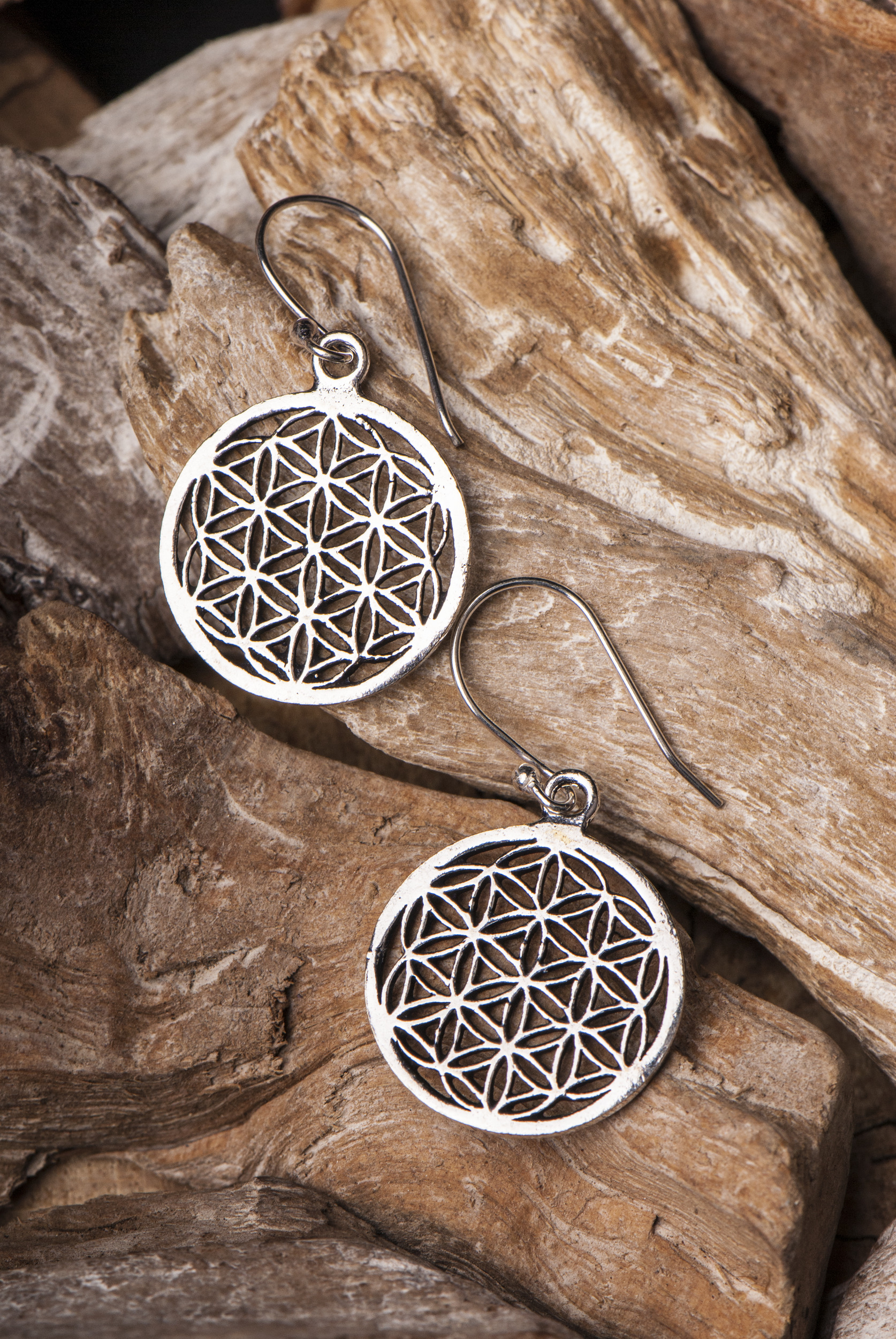 Artikelbild 2 des Artikels “Berk Blume des Lebens Ohrhänger Ohrringe Silber aus Messing Ø 2,4 cm “