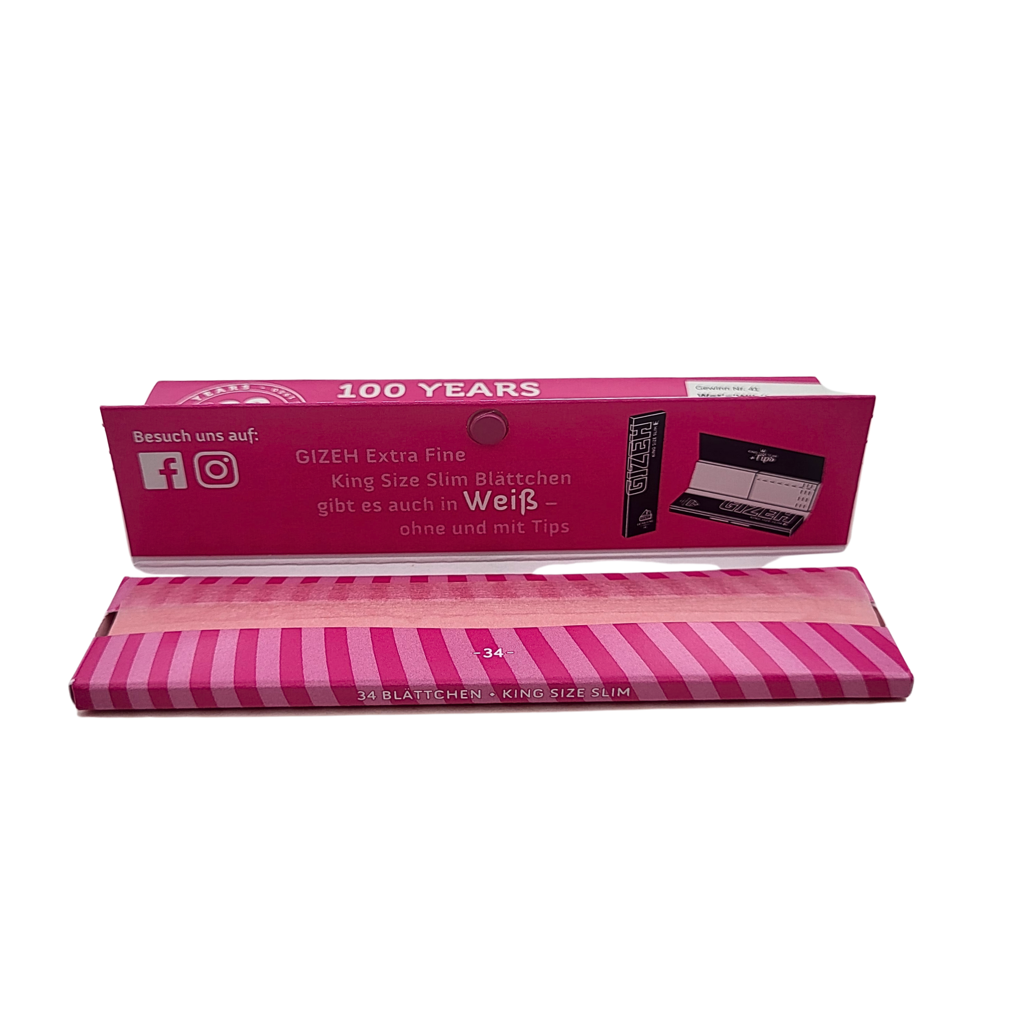 Artikelbild 2 des Artikels “BOX GIZEH All Pink Edition Zigarettenpapier KingSize Slim + TIPS “