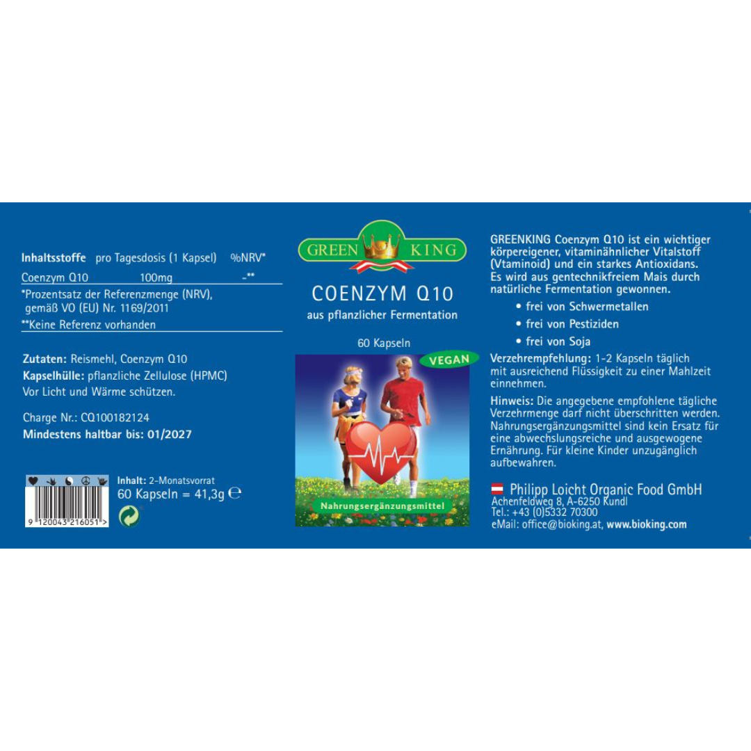 Artikelbild 2 des Artikels “GreenKing Coenyzm Q10 60 Kapseln “