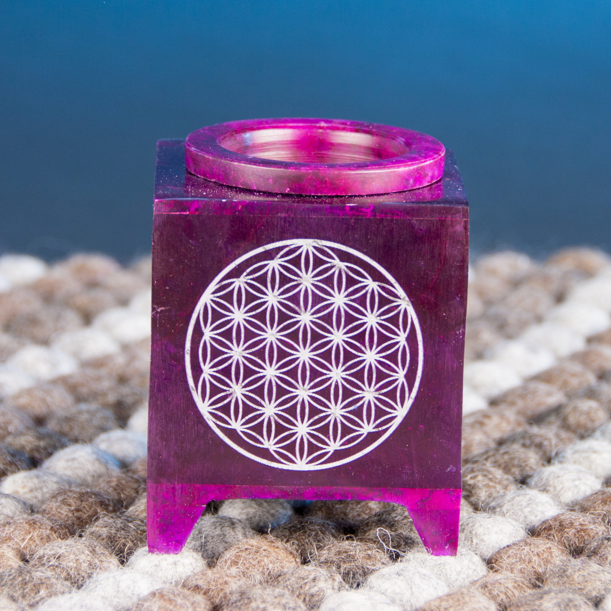 Artikelbild 2 des Artikels “Duftlampe Blume des Lebens Violett Speckstein für Ätherische Öle “