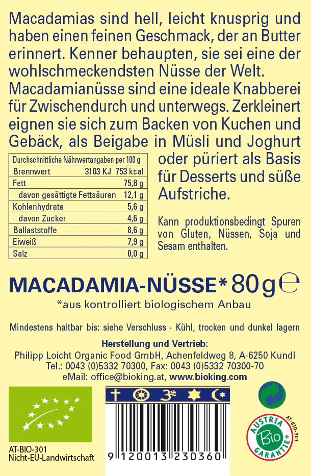 Artikelbild 3 des Artikels “BioKing Bio Macadamia, 80g-200g “