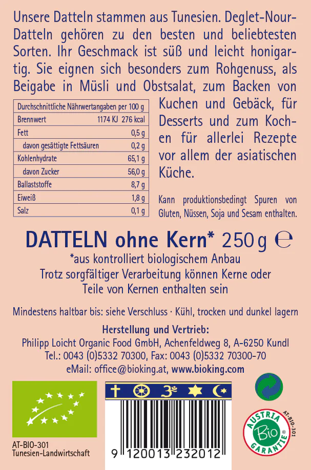 Artikelbild 3 des Artikels “BioKing Bio-Datteln Deglet Nour ohne Kern, 250-500g “