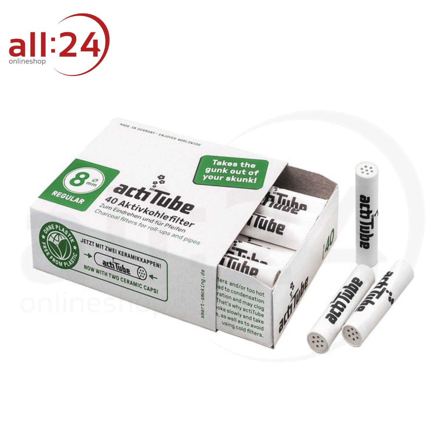Artikelbild 3 des Artikels “ActiTube Aktivkohlefilter 8mm - 10er Pack mit je 40 Stück “