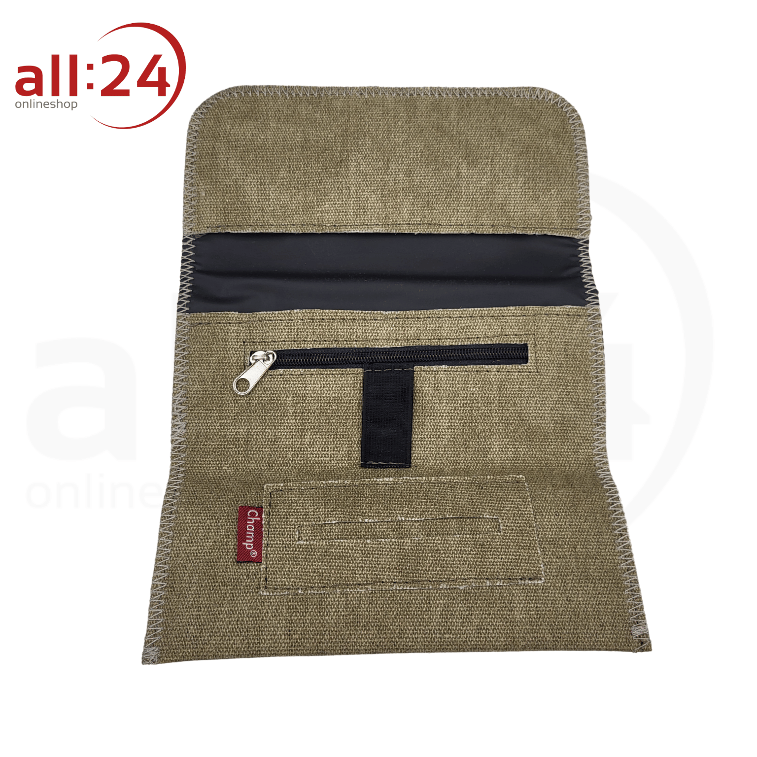 Artikelbild 3 des Artikels “Champ Tabaktasche Stoff Beige mit Magnetverschluss “