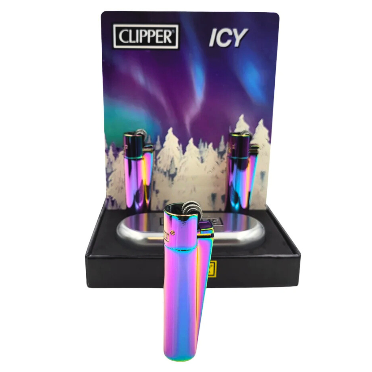 Artikelbild 3 des Artikels “Clipper Metall Groß - Elegantes Icy Rainbow Feuerzeug “